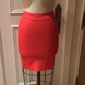 BCBG MaxAzria Bandage skirt “Curry Red”